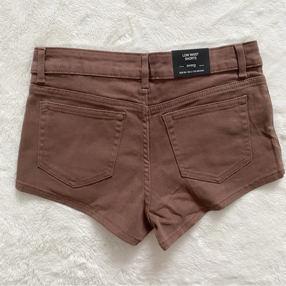 3/30$🤍 H&M | Brown low waist twill shorts - Picture 4 of 7
